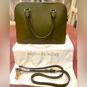 Michael Kors Olive color hand bag.